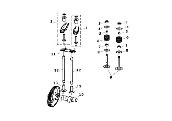 Valves MOTORE K7000 HD - conico e cilindrico / conical and cylindrical Engine
