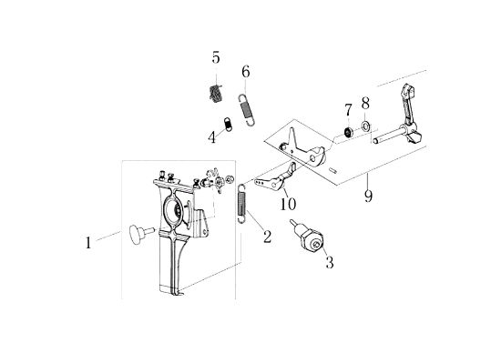 Control lever MOTORE K9000 HD (Diesel) Engine