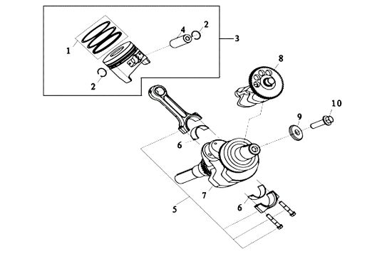 Piston MOTORE K9000 HD (Diesel) Engine