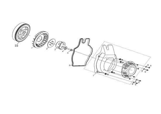 Starter assy MOTORE K9000 HD (Diesel) Engine