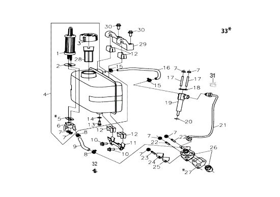 Complete tank MOTORE K9000 HD (Diesel) Engine