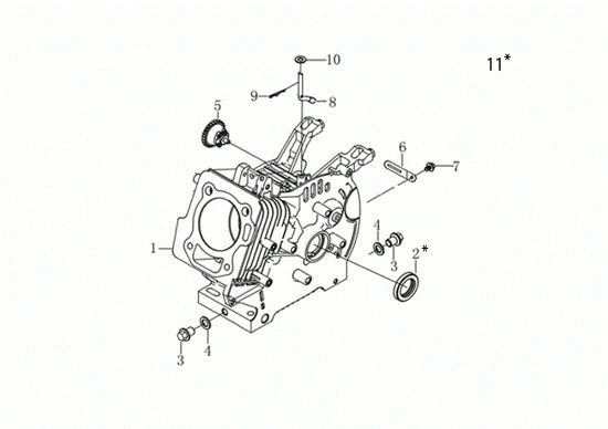 Crankcase MOTORE K900 H Engine