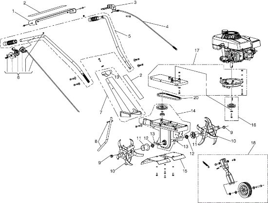 Complete illustrated part list 119 (Fino/Until 2009) Rotary tiller