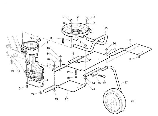 Speed-change gear box 110 (Fino/Until 2009) Rotary tiller
