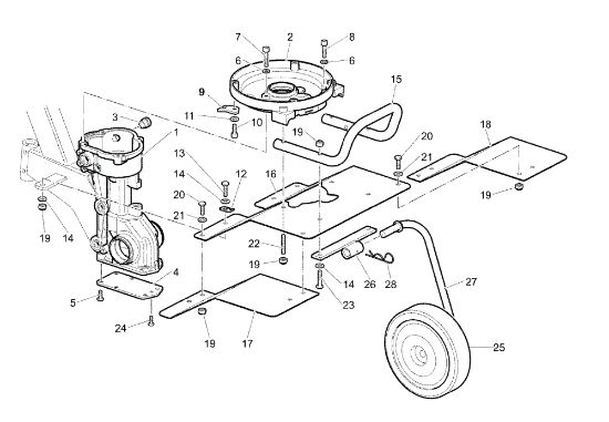 Speed-change gear box 112 (Fino/Until 2009) Rotary tiller