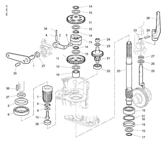Gears (Gearbox) 112 (Fino/Until 2009) Rotary tiller