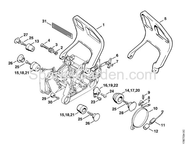 AV system Gasoline chain saws (MS) MS 660-W Stihl