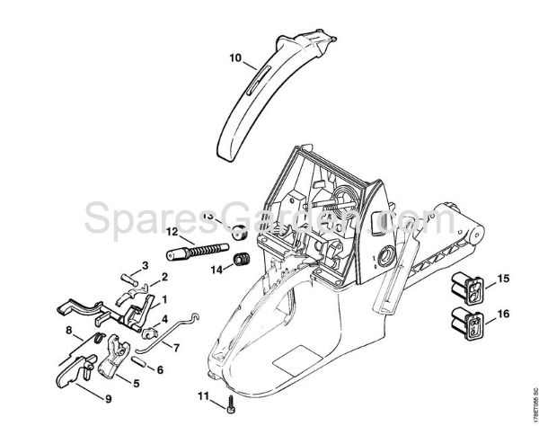 Throttle control Gasoline chain saws (MS) MS 660-W Stihl