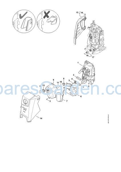 Picture of Air baffle, Machine cover, Switch housing RE 120