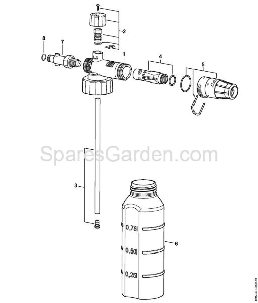 Foam nozzle    06/2019 Electric pressure washers (RE) RE 120 Stihl