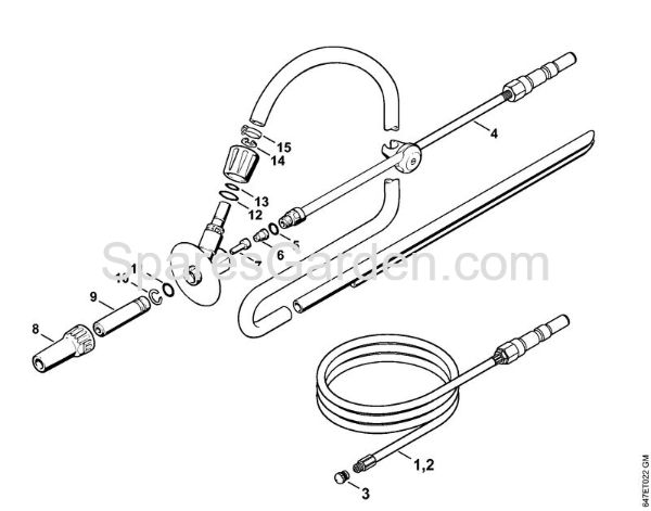 Pipe cleaning kit, Wet sand jet-stream kit Gasoline powered pressure washers (RB) RB 302 Stihl