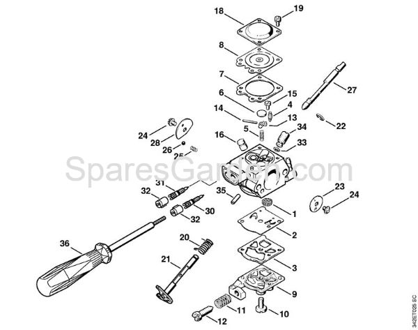 Carburetor WT-492 (USA) Brushcutters (FS) FS 44 Stihl