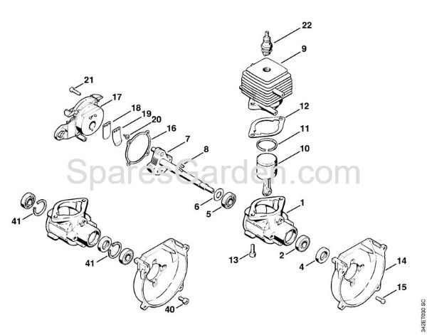 Crankcase, Cylinder Brushcutters (FS) FS 44 Stihl