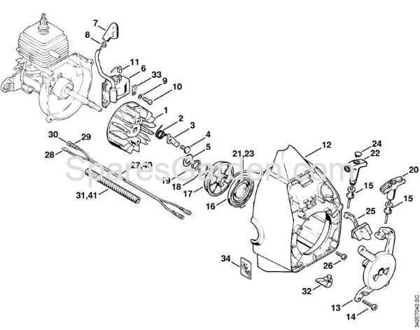 Ignition system, Rewind starter Brushcutters (FS) FS 44 Stihl