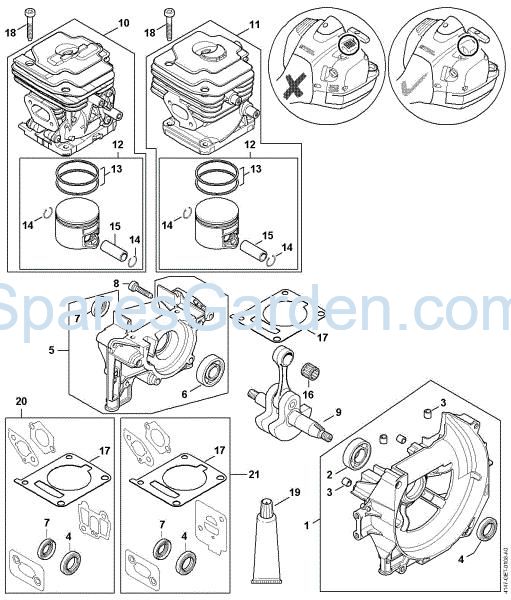Picture of Crankcase, Cylinder FS 360 C FS 360 C-EM