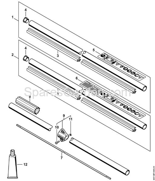 Drive tube assembly Cordless trimmers (FSA) FSA 130 R Stihl