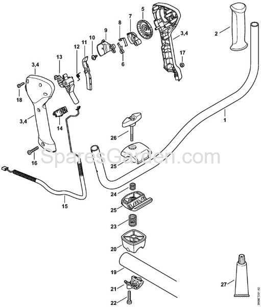 Bike handle Cordless trimmers (FSA) FSA 90 Stihl
