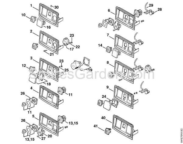 Panel, Switch Vacuum cleaners (SE) SE 202 Stihl