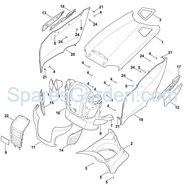 Picture of D - Engine hood RT 6127.0 ZL