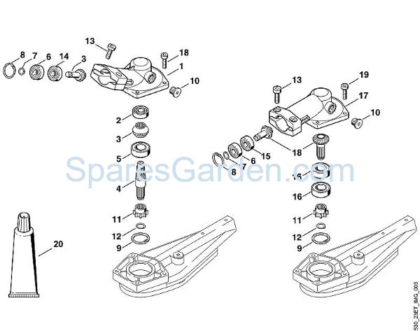 C - Gear head HG 100, HG 300 HEL HEL 600 K brand Viking
