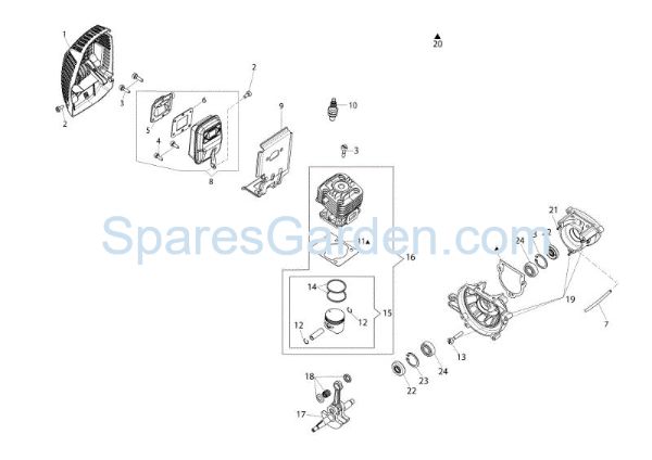 Engine BC 220 S (EURO 2) Brushcutter