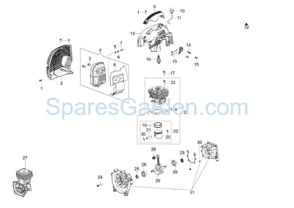Engine BC 430 T Brushcutter