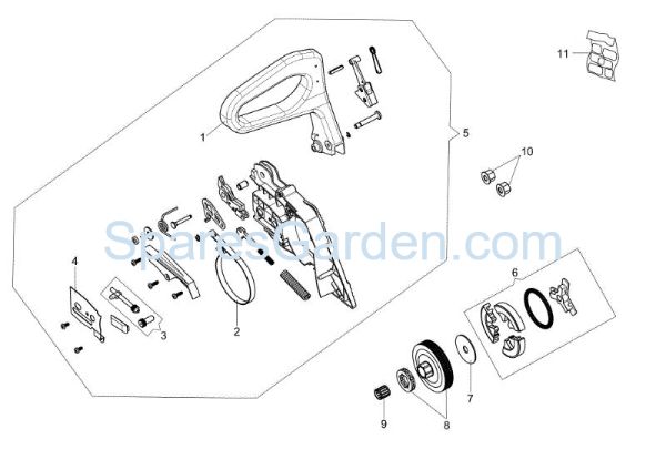 Chain cover and clutch GSH 510 (Euro 2 - Euro 5) Chainsaw